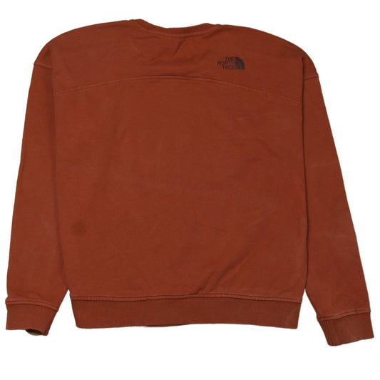Womens UK Size M The North Face Brown Pullover Sweatshirt