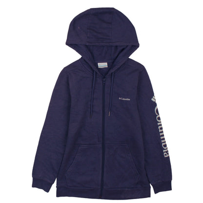 Womens UK Size S Columbia Blue Full Zip Hoodie