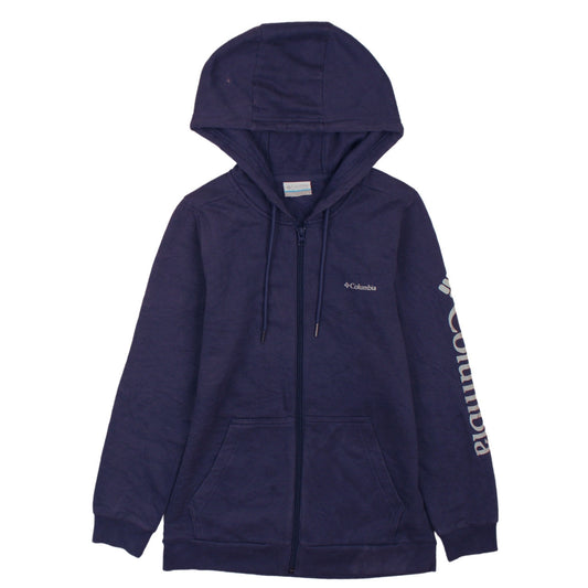 Womens UK Size S Columbia Blue Full Zip Hoodie