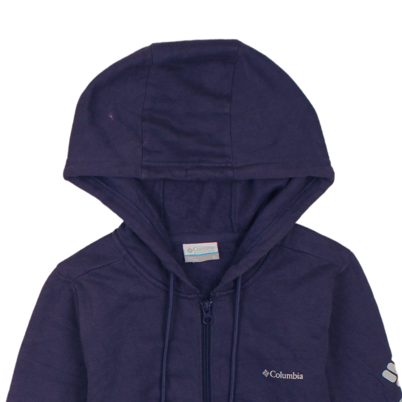 Womens UK Size S Columbia Blue Full Zip Hoodie