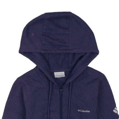 Womens UK Size S Columbia Blue Full Zip Hoodie