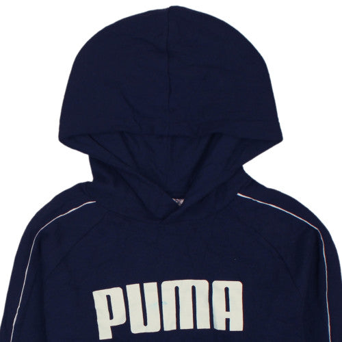 Womens UK Size 2XL PUMA Blue Pullover Hoodie