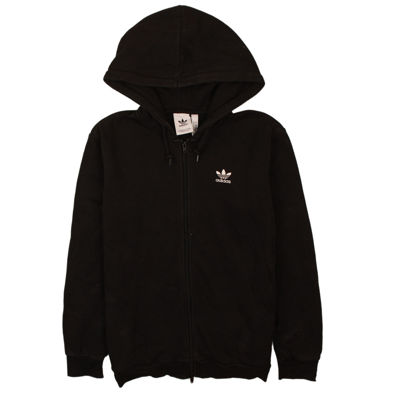 Mens UK Size S adidas Black Full Zip Hoodie