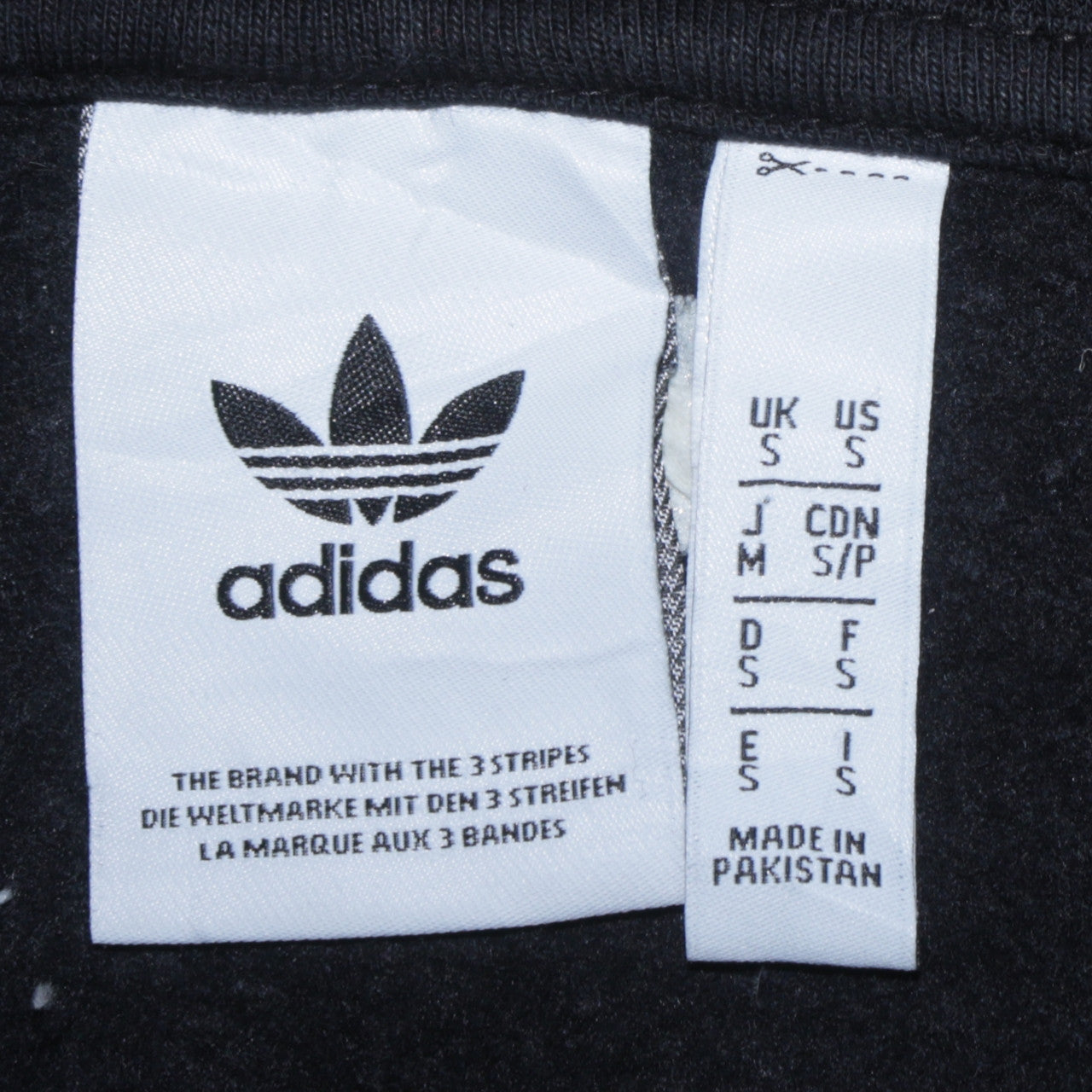 Mens UK Size S adidas Black Full Zip Hoodie