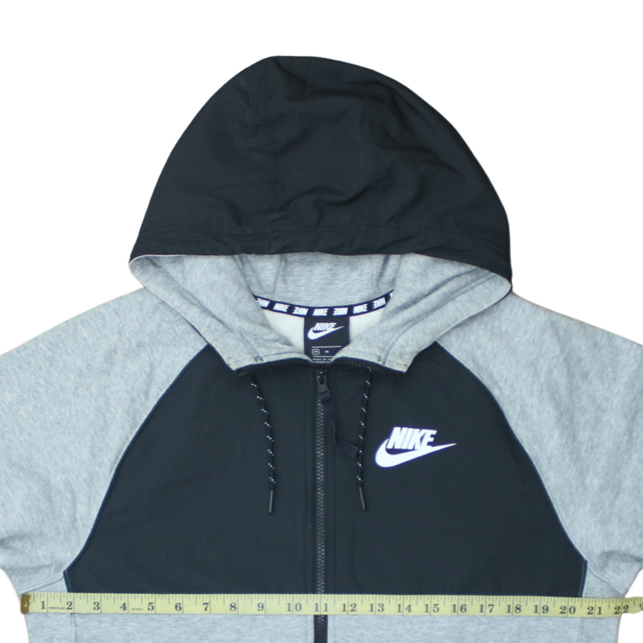 Mens UK Size M Nike Grey Full Zip Hoodie