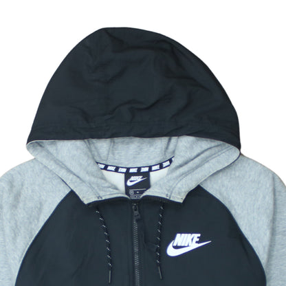 Mens UK Size M Nike Grey Full Zip Hoodie