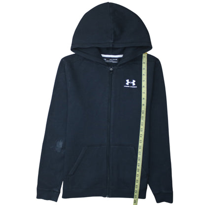Under Armour Boys Black Full Zip Hoodie Size 13-14 Years ColdGear
