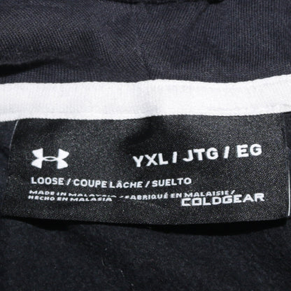 Under Armour Boys Black Full Zip Hoodie Size 13-14 Years ColdGear