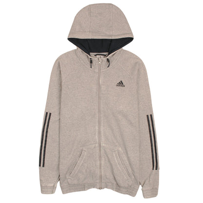 Womens UK Size L adidas Beige Full Zip Hoodie