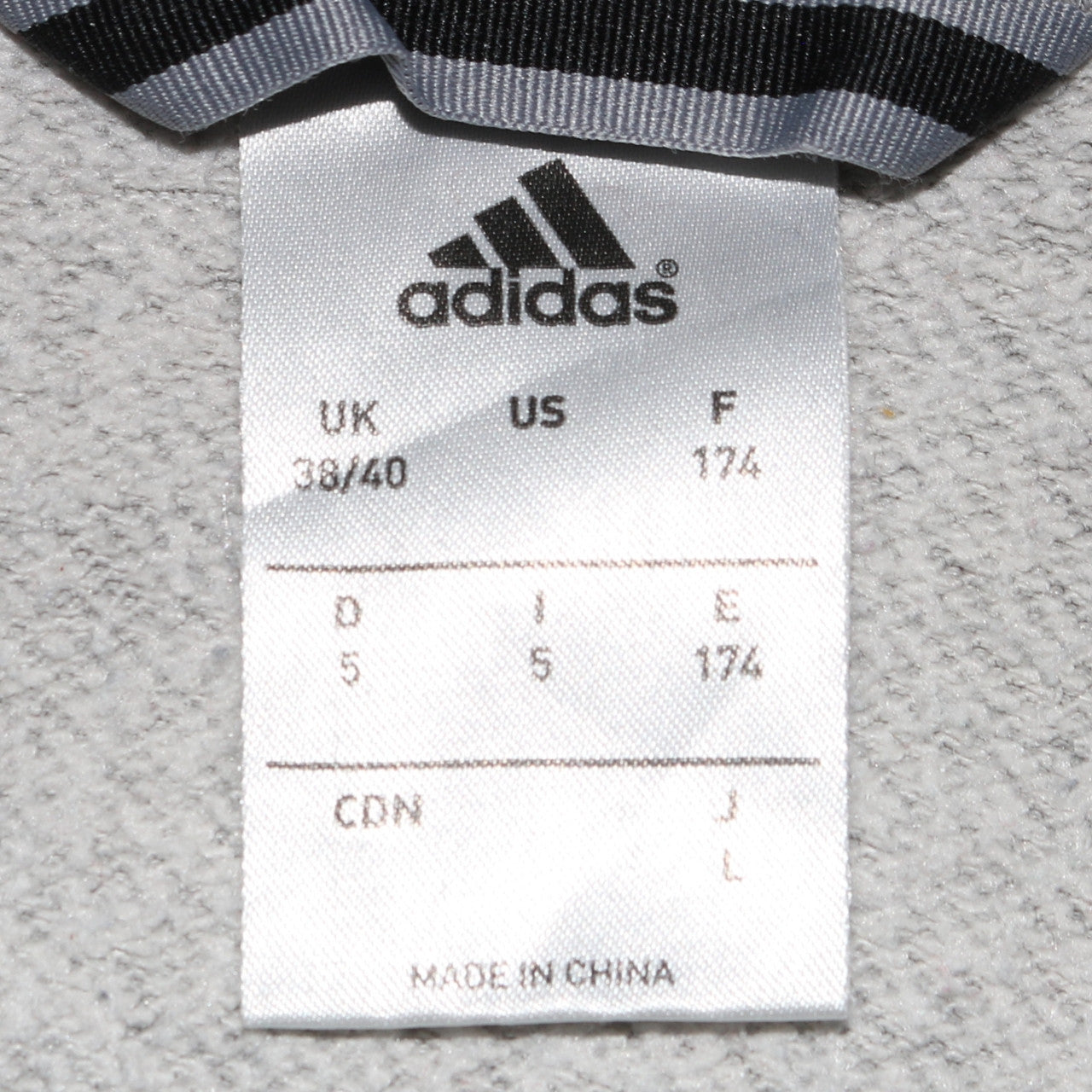 Womens UK Size L adidas Beige Full Zip Hoodie