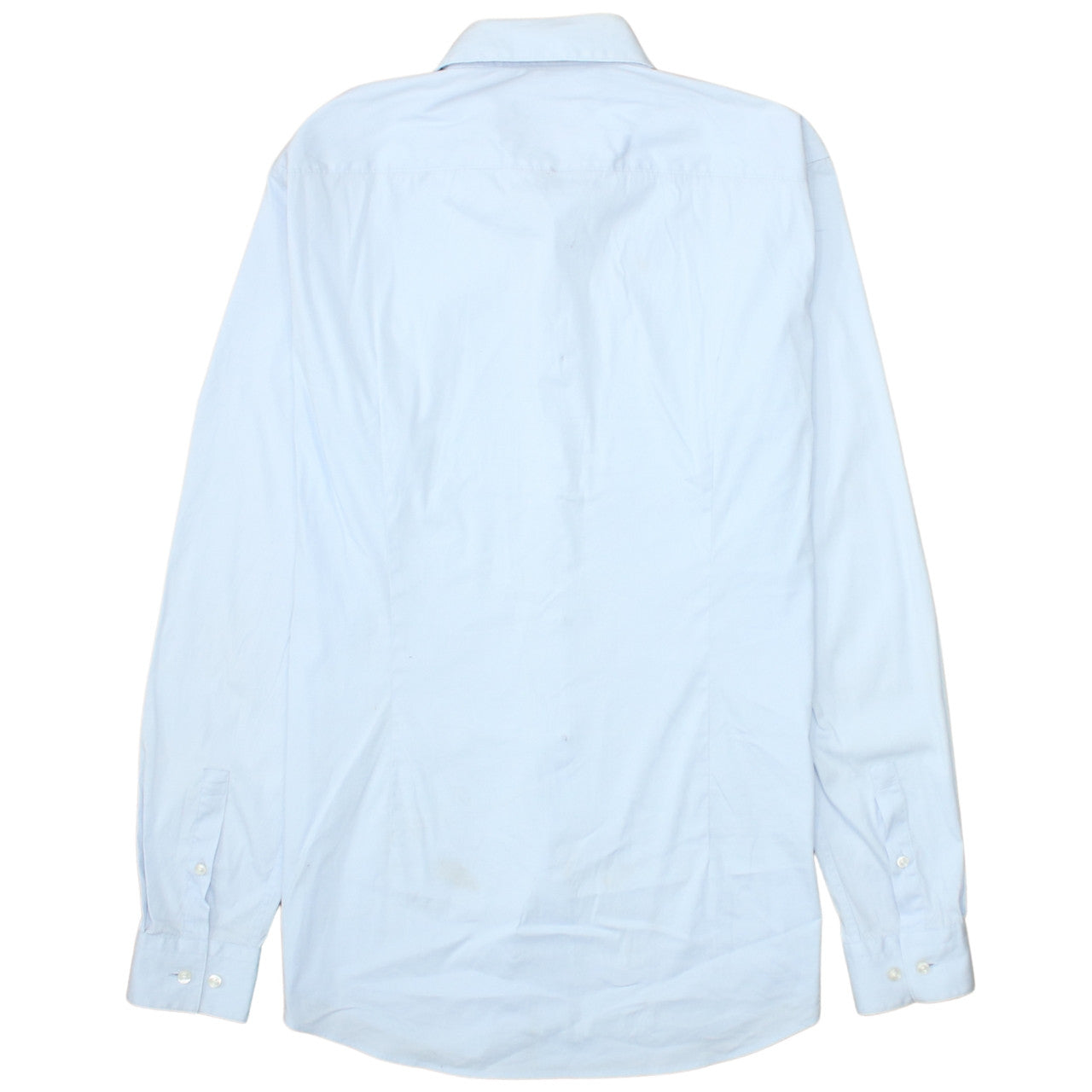 Hugo Boss Mens Blue Extra Slim Fit Stretch Button-Up Shirt 15.5in