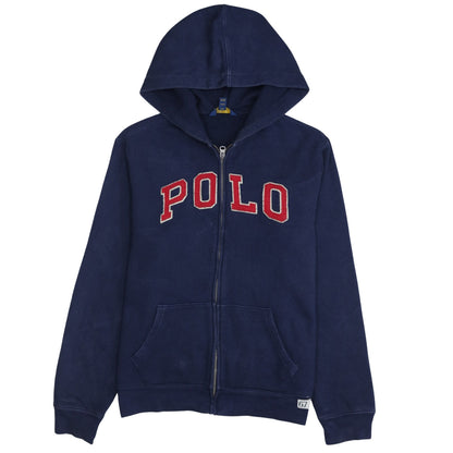 Womens UK Size XL Polo Ralph Lauren Blue Full Zip Hoodie