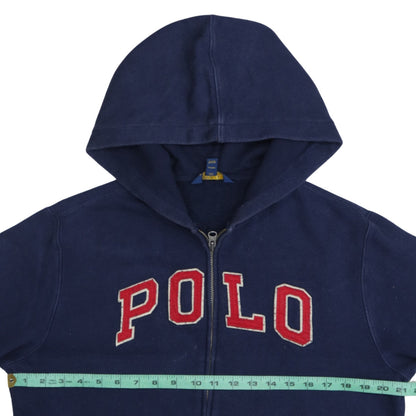 Womens UK Size XL Polo Ralph Lauren Blue Full Zip Hoodie