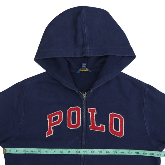 Womens UK Size XL Polo Ralph Lauren Blue Full Zip Hoodie