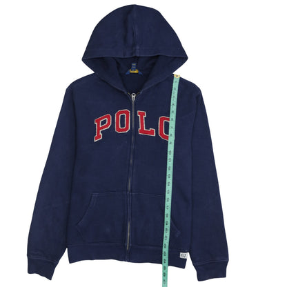 Womens UK Size XL Polo Ralph Lauren Blue Full Zip Hoodie