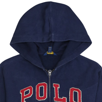 Womens UK Size XL Polo Ralph Lauren Blue Full Zip Hoodie