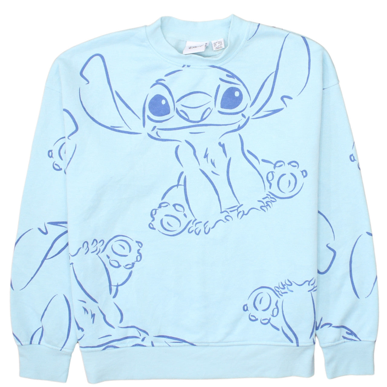 Womens UK Size S Disney Blue Pullover Sweatshirt