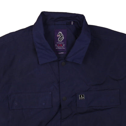 Luke Men's Blue XL Cotton Casual Button Jacket