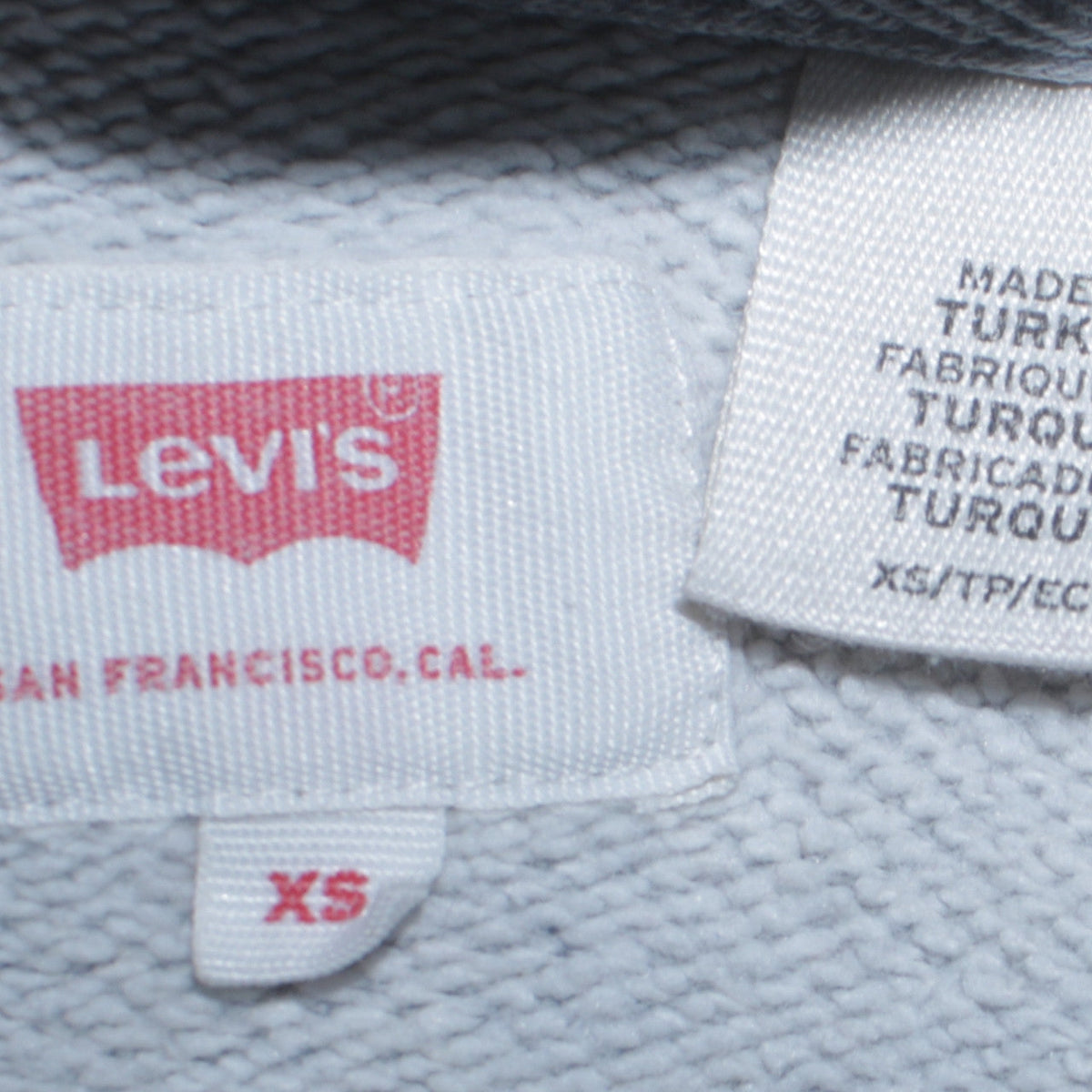 Mens UK Size XS Levi's Grey Pullover Hoodie