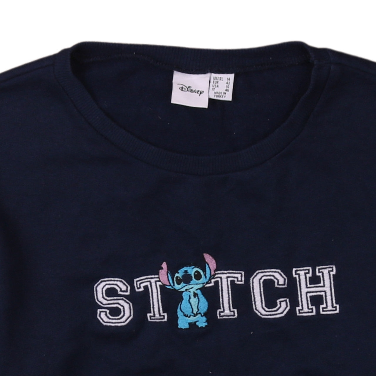 Womens UK Size 14 Disney Blue Pullover Sweatshirt