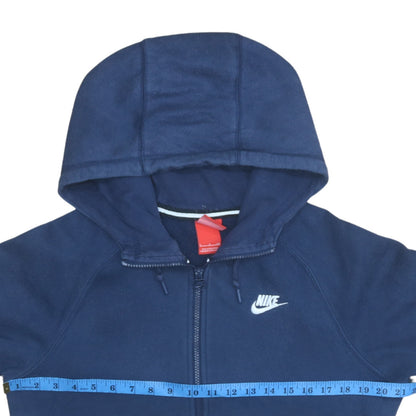 Mens UK Size S Nike Blue Full Zip Hoodie