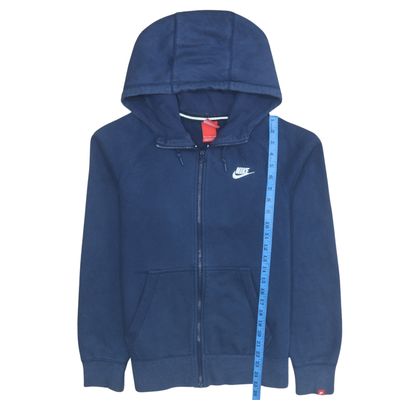 Mens UK Size S Nike Blue Full Zip Hoodie