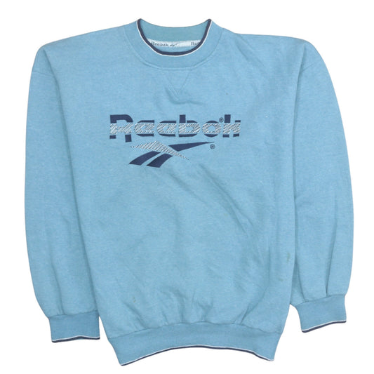 Womens UK Size M Reebok Blue Pullover Sweatshirt