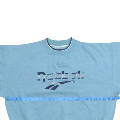 Womens UK Size M Reebok Blue Pullover Sweatshirt