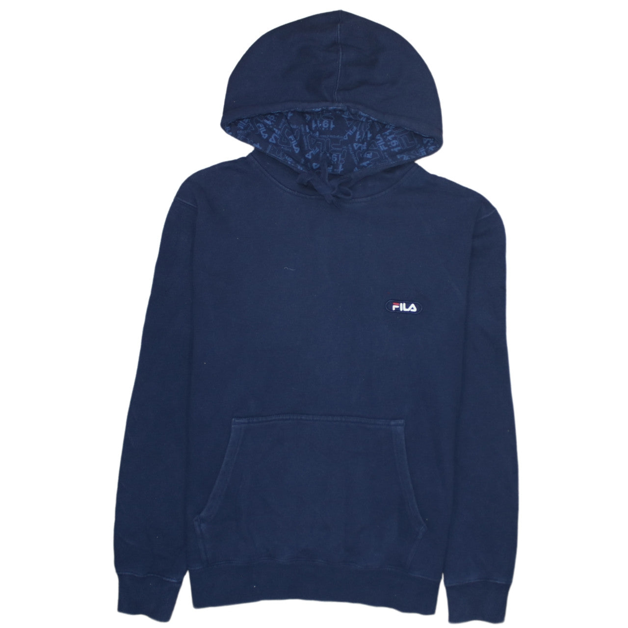 Mens UK Size S FILA Blue Pullover Hoodie