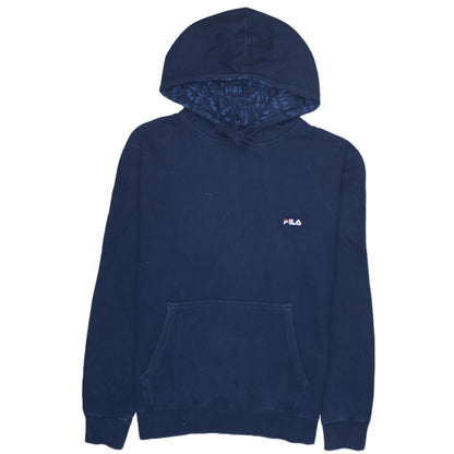 Mens UK Size S FILA Blue Pullover Hoodie