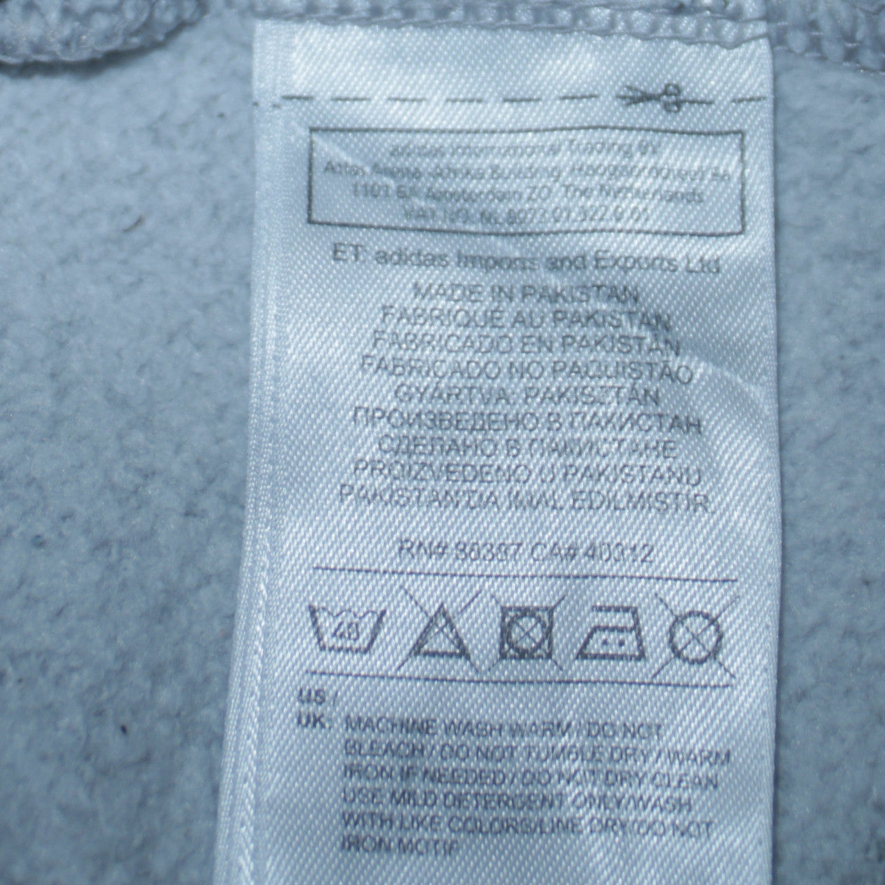 Mens UK Size S adidas Grey Pullover Hoodie