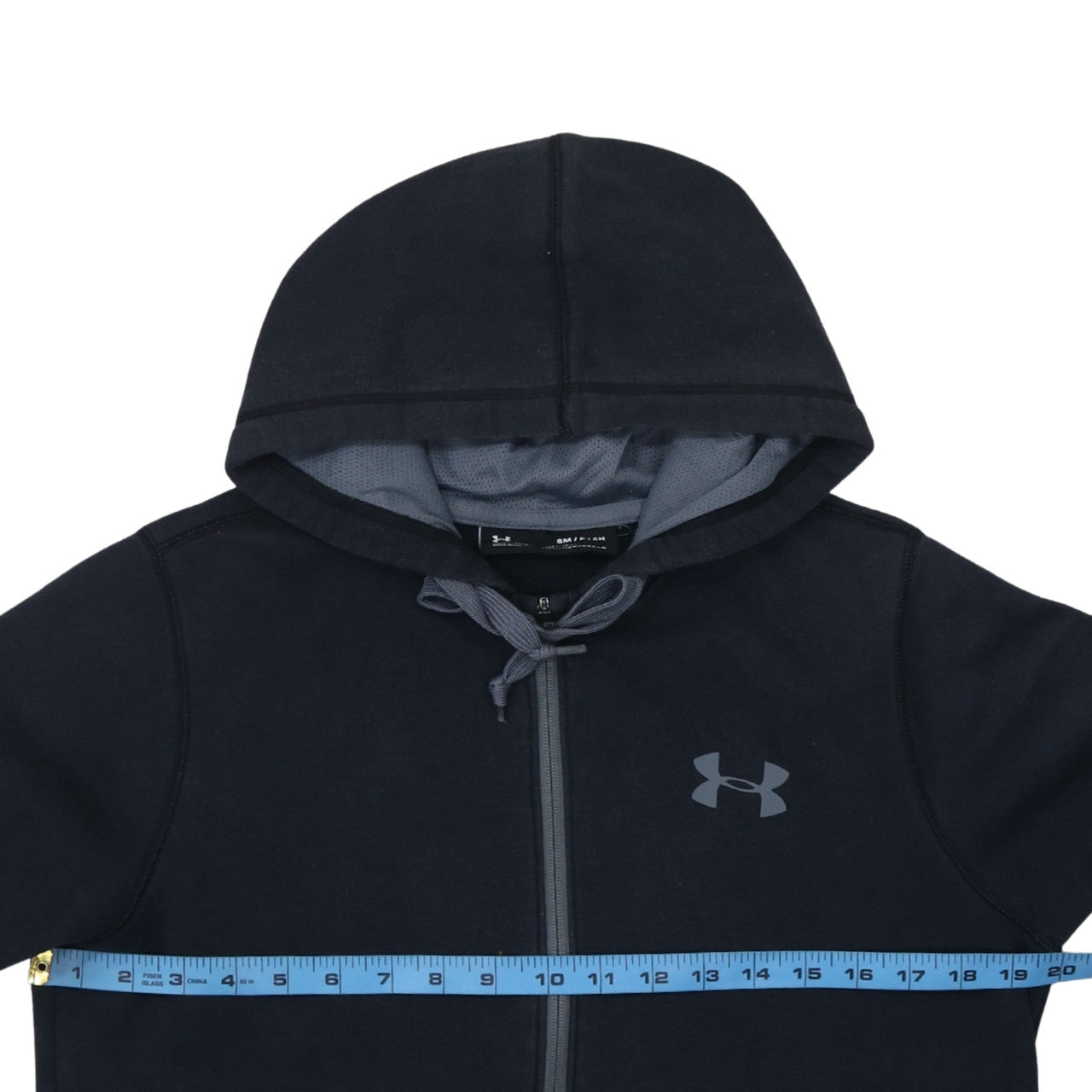 Mens UK Size S Under armour Black Full Zip Hoodie