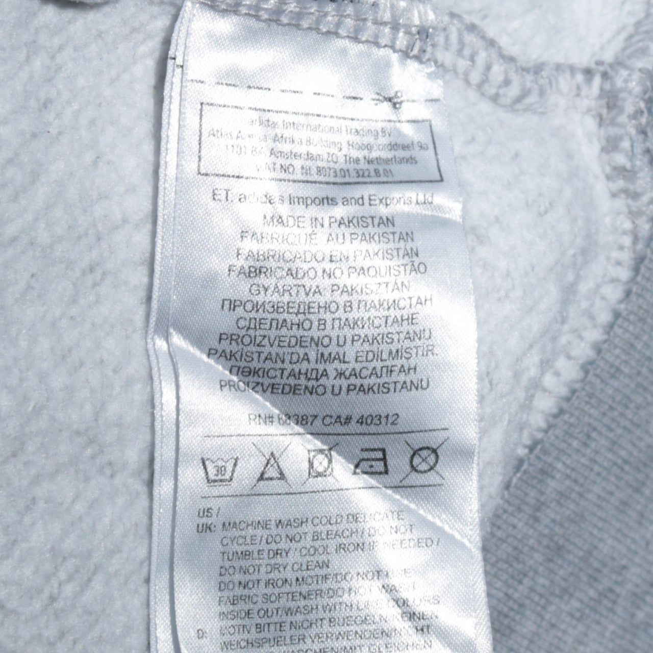 Mens UK Size S adidas Grey Pullover Sweatshirt