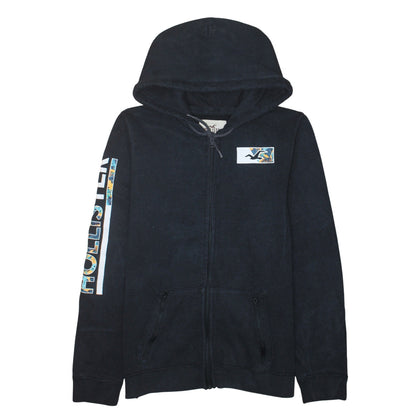 Mens UK Size L Hollister Black Full Zip Hoodie