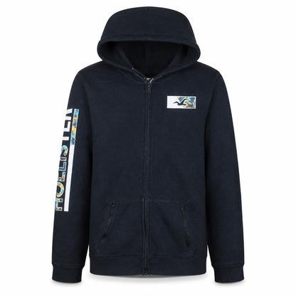 Mens UK Size L Hollister Black Full Zip Hoodie