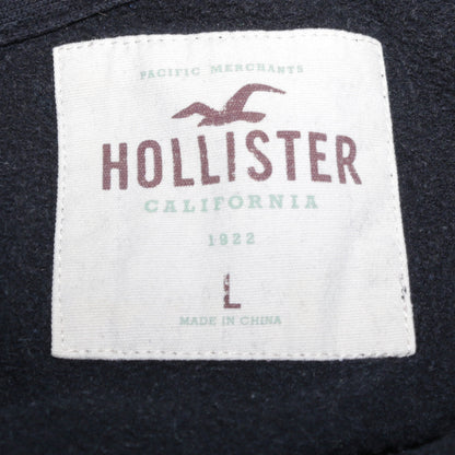 Mens UK Size L Hollister Black Full Zip Hoodie