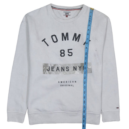 Womens UK Size S Tommy Jeans White Pullover Sweatshirt