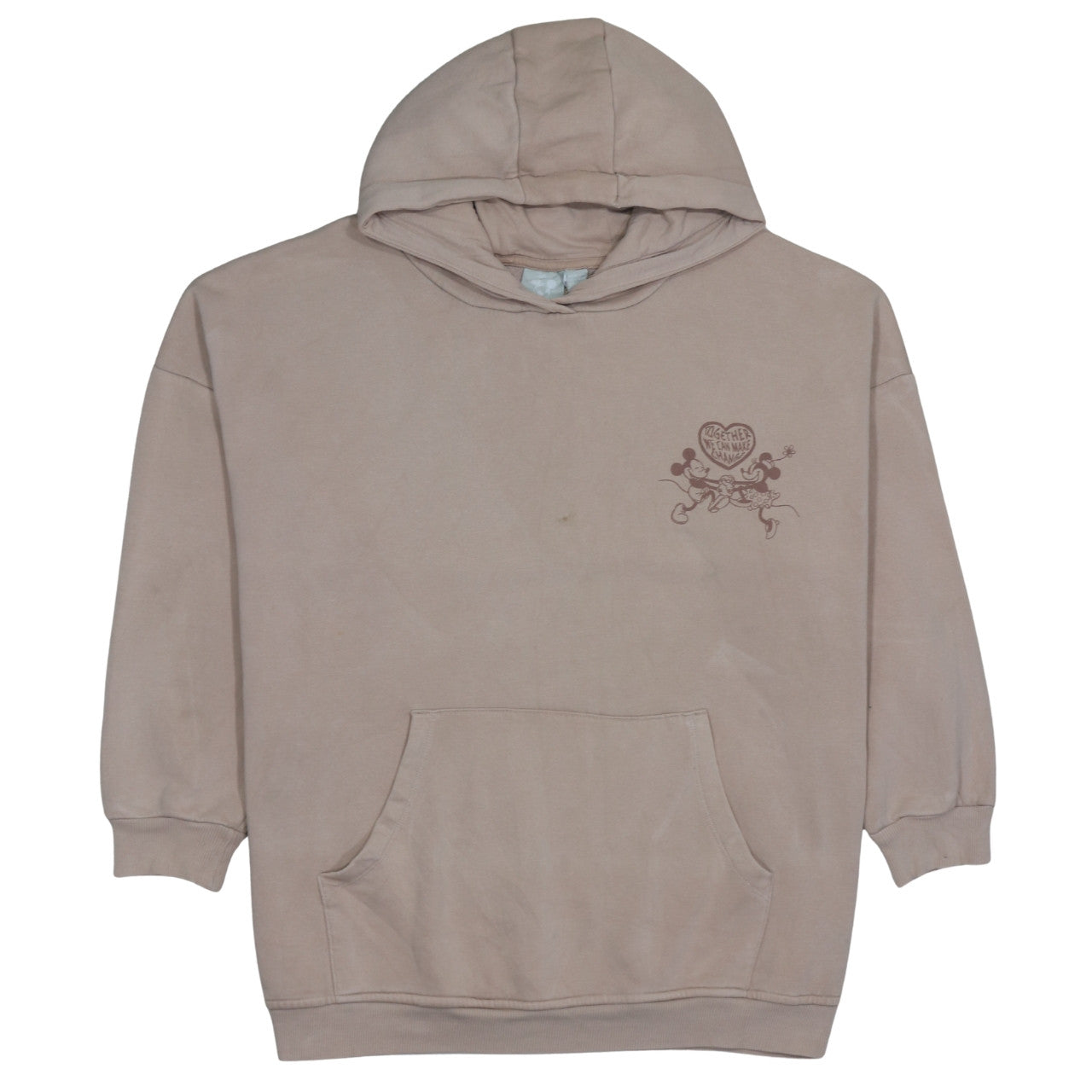 Womens UK Size M Primark Beige Pullover Hoodie