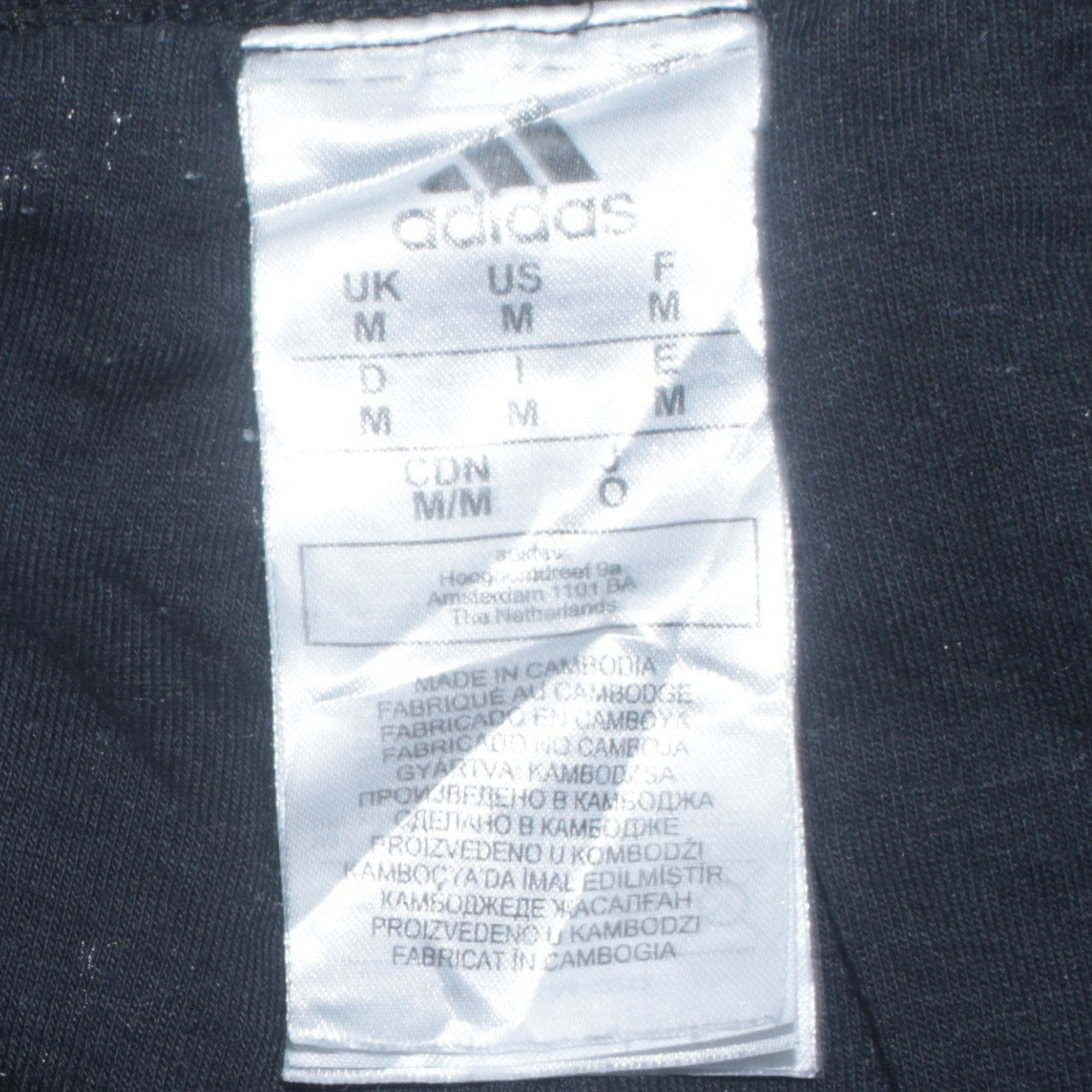 Mens UK Size M adidas Regular Fit Track Pants Black Trousers