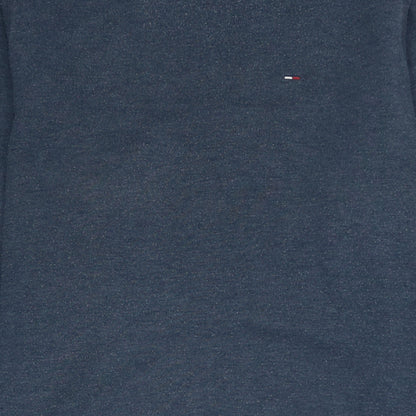 Mens UK Size XL Tommy Jeans Blue Pullover Sweatshirt