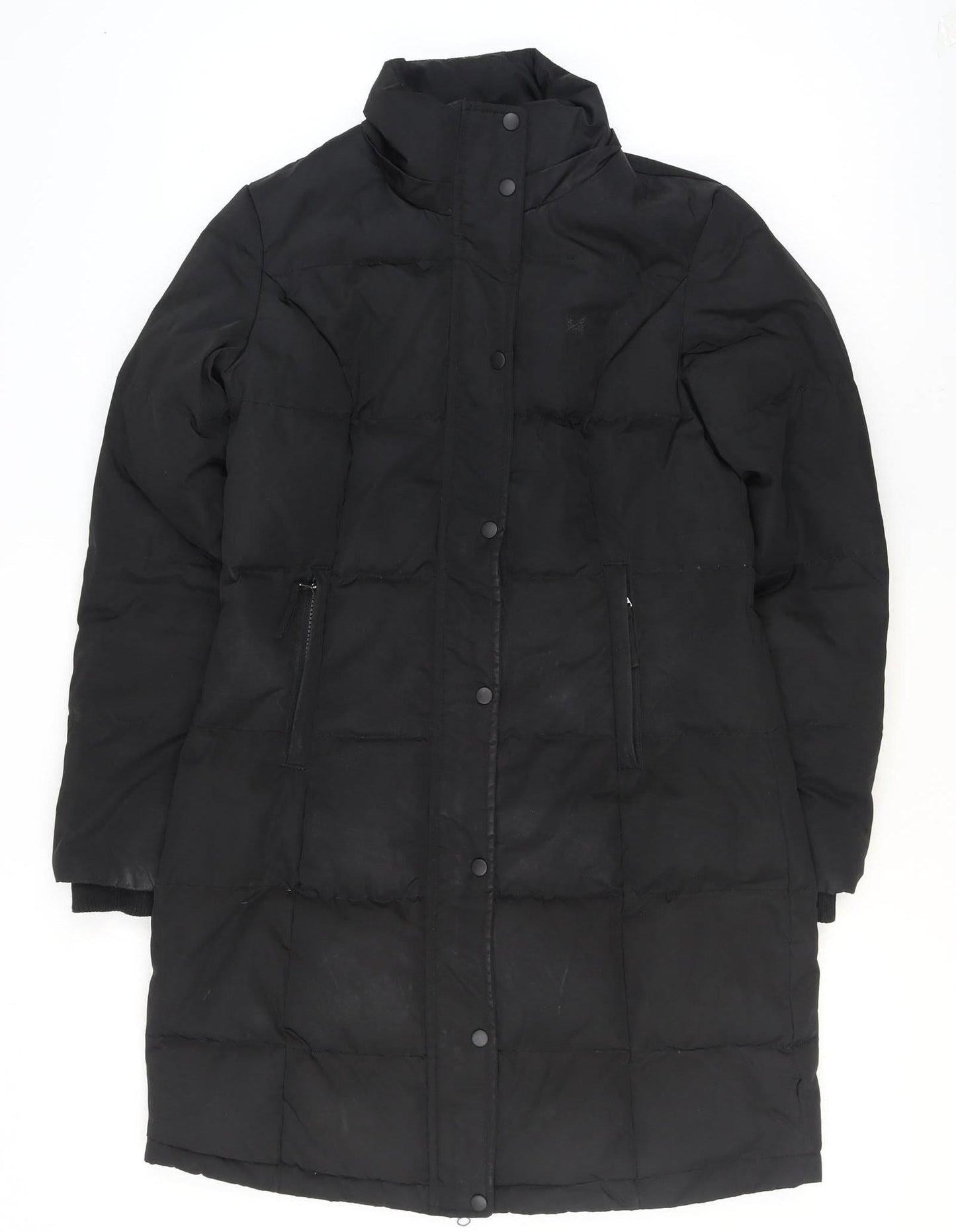 Womens UK Size 8 Crew Clothing Company Black Puffer Jacket