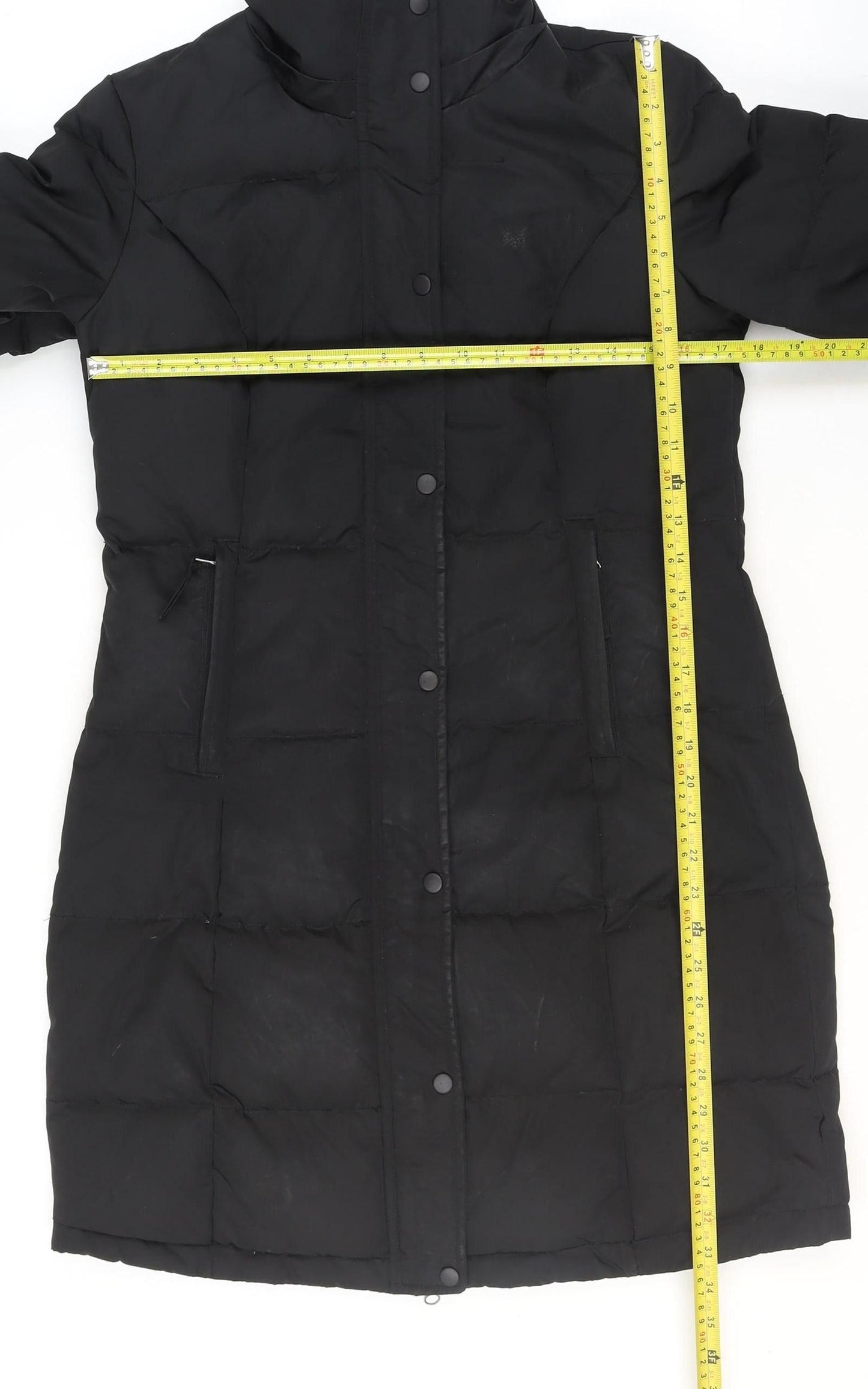 Womens UK Size 8 Crew Clothing Company Black Puffer Jacket