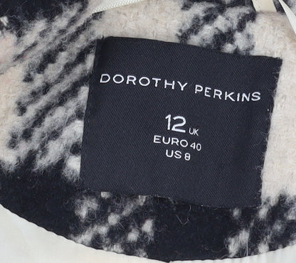 Womens UK Size 12 Dorothy Perkins Beige Overcoat