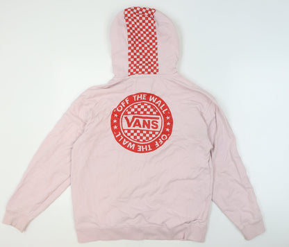 Womens UK Size S VANS Pink Pullover Hoodie