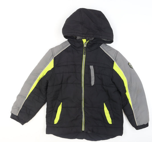 Boys UK Size 8 Years Protection System Black Puffer Jacket