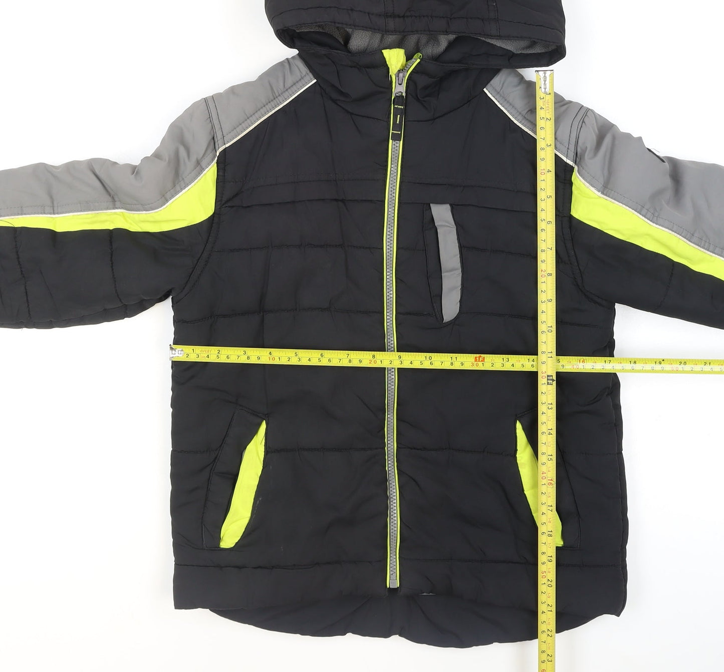 Boys UK Size 8 Years Protection System Black Puffer Jacket