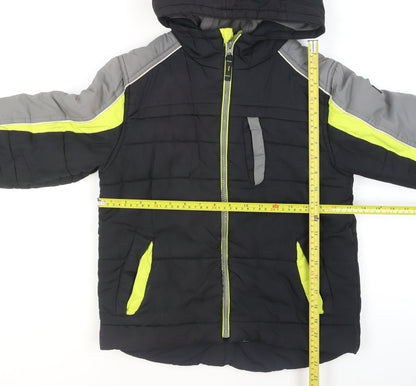 Boys UK Size 8 Years Protection System Black Puffer Jacket