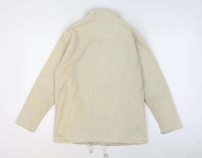 EWM Women’s Beige Fleece Full Zip Jacket Size 10 Regular Fit