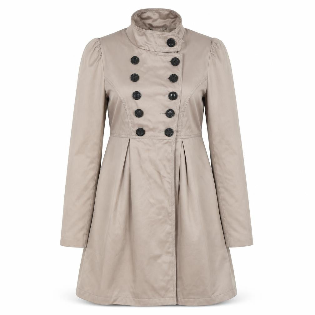 Womens UK Size 8 Lipsy Beige Trench Coat