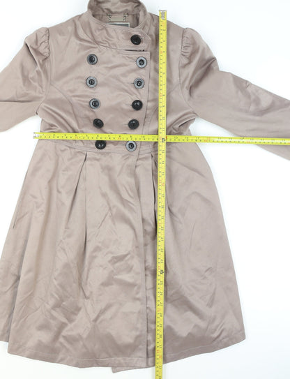 Womens UK Size 8 Lipsy Beige Trench Coat